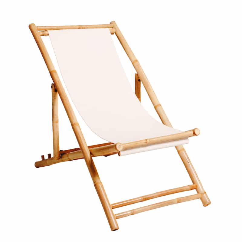 Beach-deck-Chair-bamboo-white-hire-south-coast