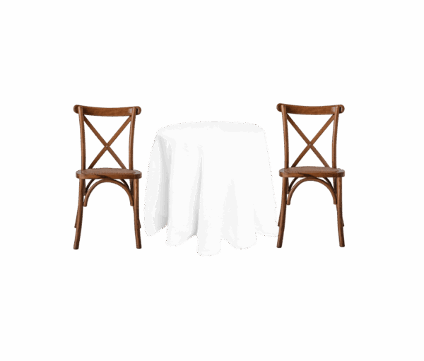 Crossback Elevated Cafe Table Package - Natural