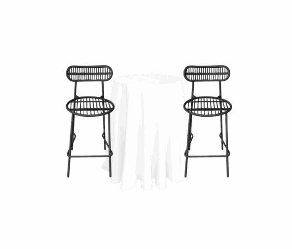 Dixie Elevated Bar Table Package - Black